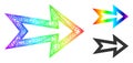 Spectrum Net Mesh Gradient Arrow Right Icon