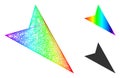 Spectrum Net Mesh Gradient Arrowhead Right-Down Icon Royalty Free Stock Photo