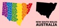 Spectrum Pattern Map of New South Wales for LGBT