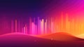 Spectrum peaks, elevated bars glow in this abstract background horizon Royalty Free Stock Photo