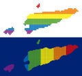 Spectrum Pixel Dotted East Timour Map