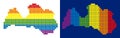 Spectrum Pixel Dotted Latvia Map