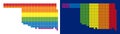 Spectrum Pixel Dotted Oklahoma State Map