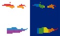 Spectrum Pixel Dotted USA Virgin Islands Map