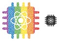 Spectrum Quantum Computing Composition Icon of Round Dots Royalty Free Stock Photo
