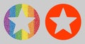 Spectrum Rounded star Collage Icon of Round Dots