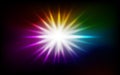 Spectrum star burst abstract, light rays effect rainbow concept background vector illustration