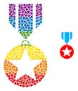 Spectrum Star Medal Mosaic Icon of Spheres