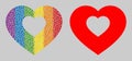 Spectrum Valentine heart Mosaic Icon of Round Dots