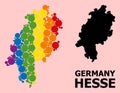 Rainbow Mosaic Map of Hesse State for LGBT