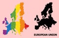 Spectrum Mosaic Map of Euro Union for LGBT