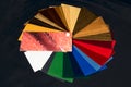 Spectrum wheel, color texture palette