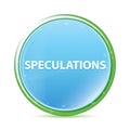 Speculations natural aqua cyan blue round button Royalty Free Stock Photo