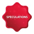 Speculations misty rose red starburst sticker button Royalty Free Stock Photo