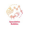 Speculative bubble concept icon