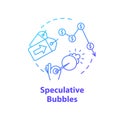 Speculative bubble concept icon