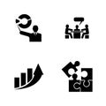 Speech analytics. Simple Related Vector Icons