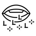 Speech animation icon outline vector. Mouth pronunciation