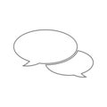 Speech baloon icon. Element of cyber security for mobile concept and web apps icon. Thin line icon for website design and