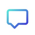 Speech box pixel perfect gradient linear ui icon Royalty Free Stock Photo