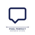 Speech box pixel perfect linear ui icon Royalty Free Stock Photo