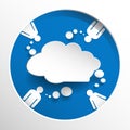 Speech bubbel with people Royalty Free Stock Photo