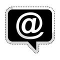 Speech bubble with arroba symbol Royalty Free Stock Photo