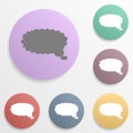 Speech bubble badge color set icon. Simple glyph, flat vector of web icons for ui and ux, website or mobile application Royalty Free Stock Photo