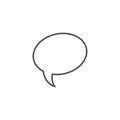 Speech bubble, speech balloon, chat bubble line art vector icon for apps and websites