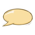 Speech bubble. Beige doodle