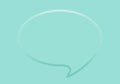 Speech bubble big oval shape Neumorphism style, Pastel mint color neumorphic design vector, Soft, clear and simple