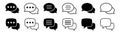 Speech Bubble Chat Icon Set Royalty Free Stock Photo