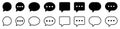 Speech Bubble Chat Icon Set Royalty Free Stock Photo