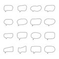 Speech bubble, chat, message, talk, comment isolated vector illustration