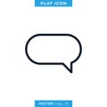 Speech Bubble Chat Talk Icon Vector Logo Template. Editable Stroke.