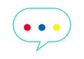 Speech bubble chat texting icon