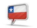 Speech bubble with Chilean flag Royalty Free Stock Photo