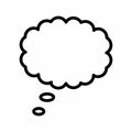 Speech Bubble Cloud Outline Icon Vector Royalty Free Stock Photo