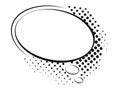 Speech bubble with comic style cloud and halftone dots Royalty Free Stock Photo