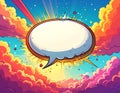 Speech bubble for comic text isolated background Royalty Free Stock Photo