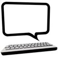 Speech bubble communication computer monitor Royalty Free Stock Photo