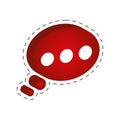 speech bubble communication cut line Royalty Free Stock Photo