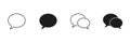 Speech Bubble Communication Line And Solid Icon Set. Dialogue, Messaging, And Conversation Outline And Silhouette Symbol Royalty Free Stock Photo