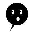 Speech bubble confused comic character Royalty Free Stock Photo
