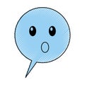 Speech bubble confused comic character Royalty Free Stock Photo