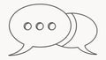 Speech Bubble Conversation Icons, vector design Generative AI Royalty Free Stock Photo