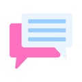 Speech bubble, conversation, negotiating flat icon in trendy style