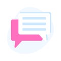 Speech bubble, conversation, negotiating flat icon in trendy style