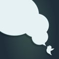 Speech Bubble with Crow illustration of crow with Royalty Free Stock Photo