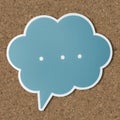 Speech bubble cut out icon